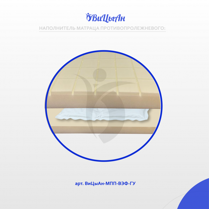Матрац противопролежневый "гелевый (с упругоперетекающим гелевым элементом) №2"ТК1/1(размер в описании)