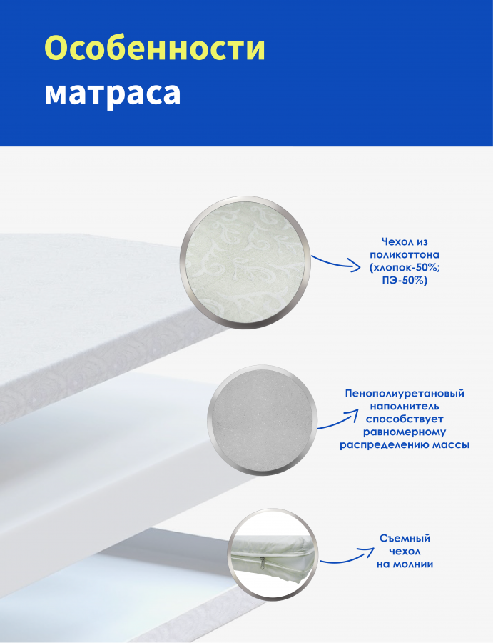 Матрас ортопедический медицинский (размеры в описании)